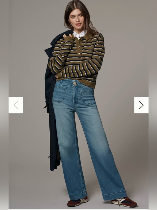 Maeve Denim - THE COLETTE FULL-LENGTH WIDE-LEG JEANS BY MAEVE Size 26
